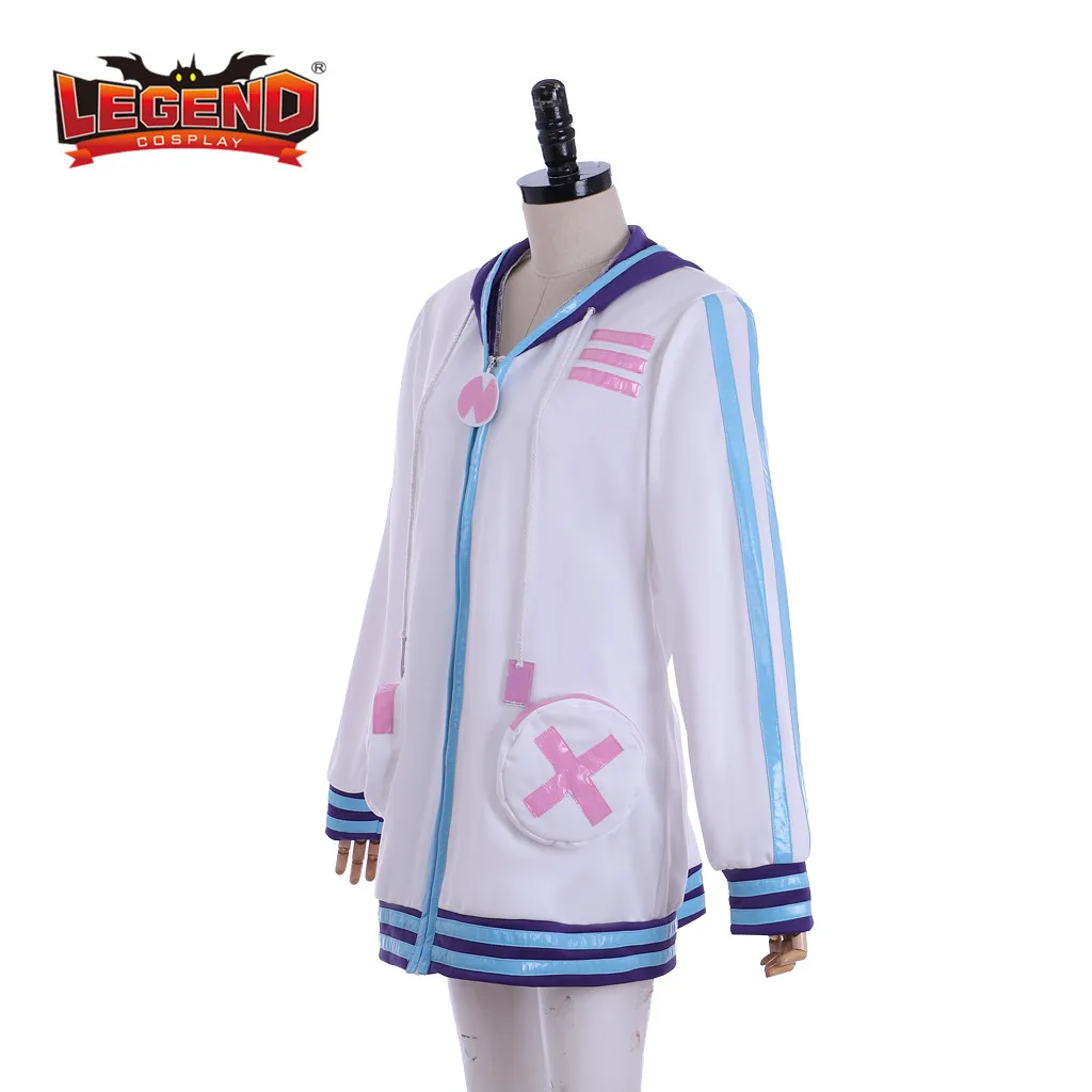 Косплэй Легенда Нептун Hyperdimension Neptunia костюм Толстовки с капюшоном на молнии
