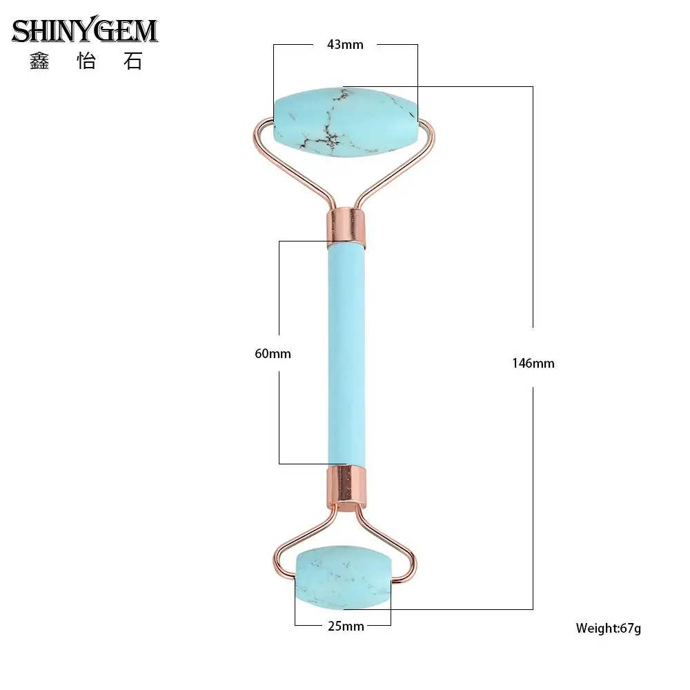Фото ShinyGem 2020, натуральный камень, кварцевый ролик, чистый парикмахерский массажный инструмент для лица, золото/роза, уход за кожей, ювелирные изделия с кристаллами для женщин №3