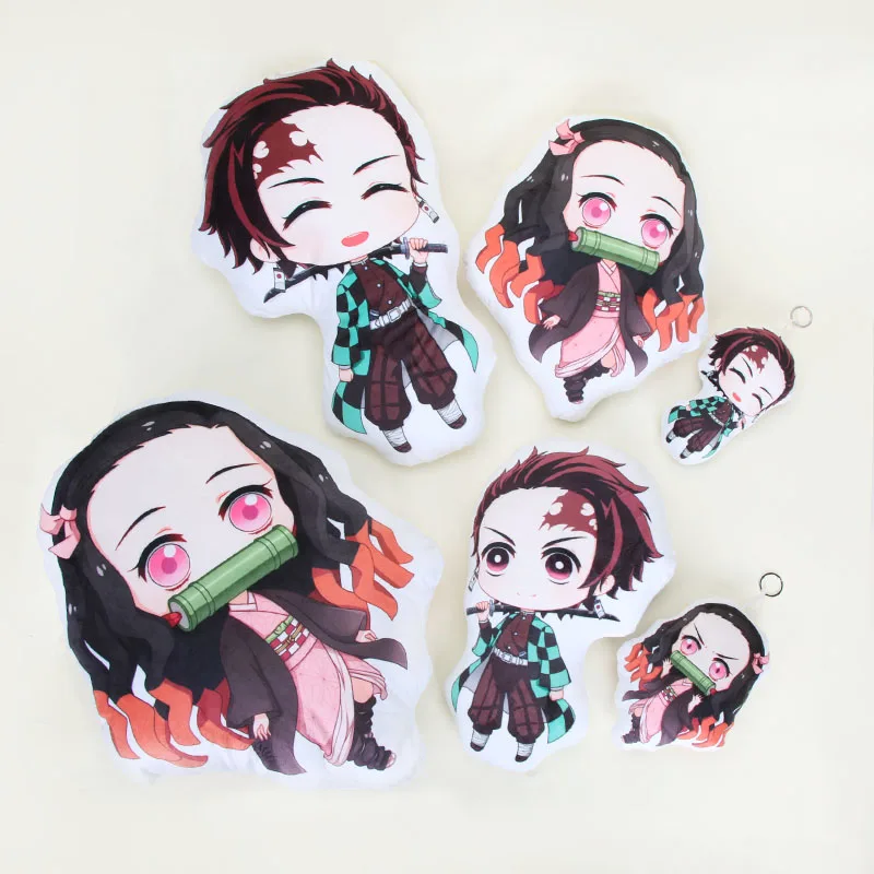 Аниме Demon Slayer плюшевые куклы Kimetsu no Yaiba Kamado Tanjirou Nezuko Косплей мягкие подушки Подушка