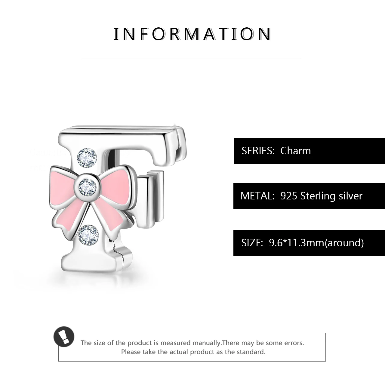 Лидер продаж зажимы из стерлингового серебра 925 пробы с буквами F и бусинами