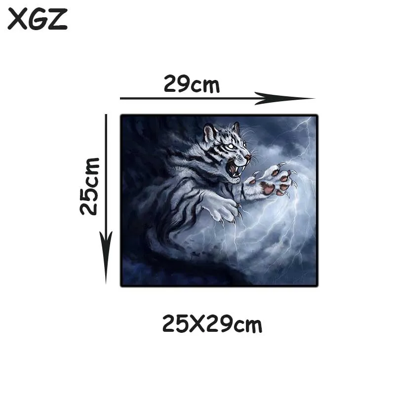 XGZ аниме большой коврик для мыши черный замок край животное тигр ноутбука ткань