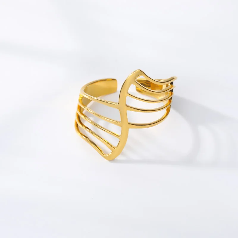 Память креативный полый ДНК химическая молекула Открытые Кольца для мужчин и