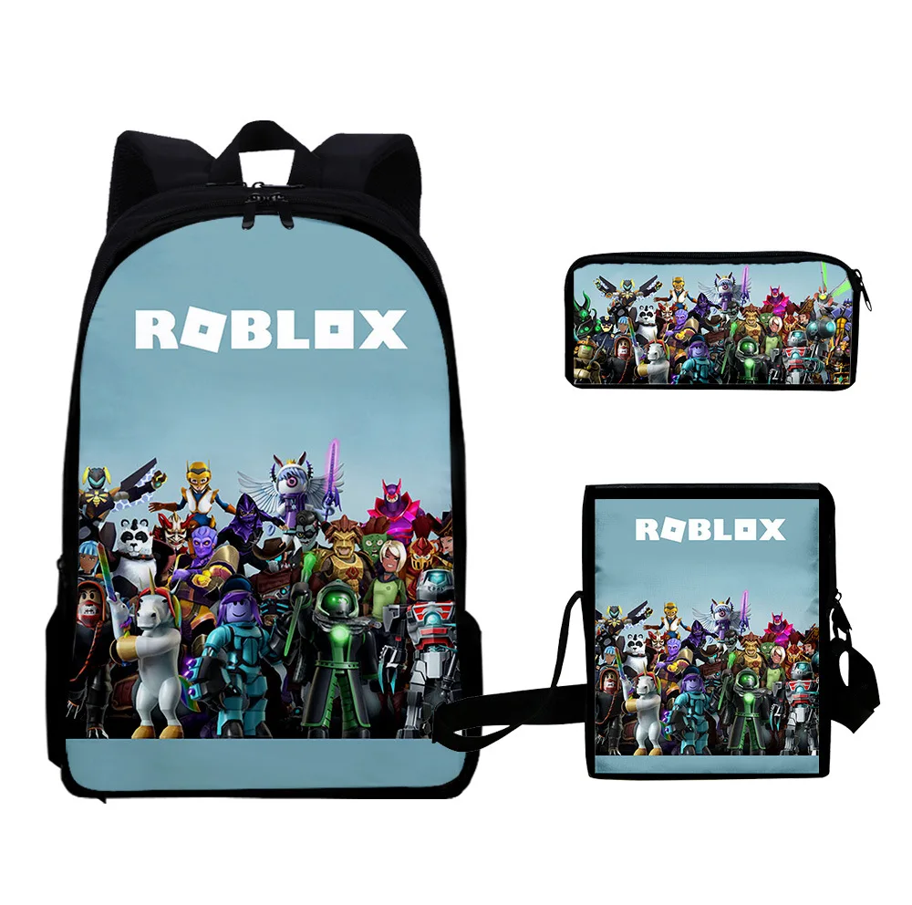 

Game Anime Robloxing Children Backpack Kids Cute Cartoon Student School Pencil Bags Stationery Box Laptop Mochila Children Gifts