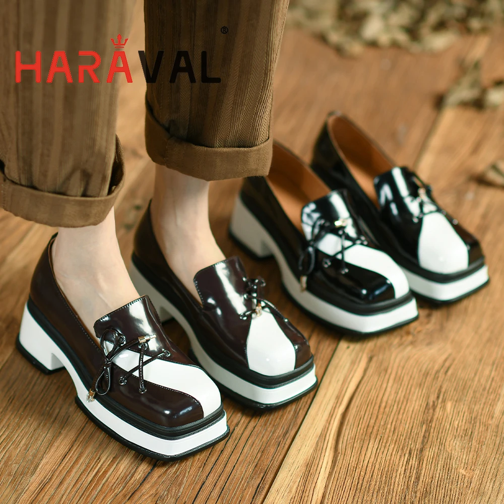 

Женские туфли-лодочки из натуральной кожи, на толстой подошве