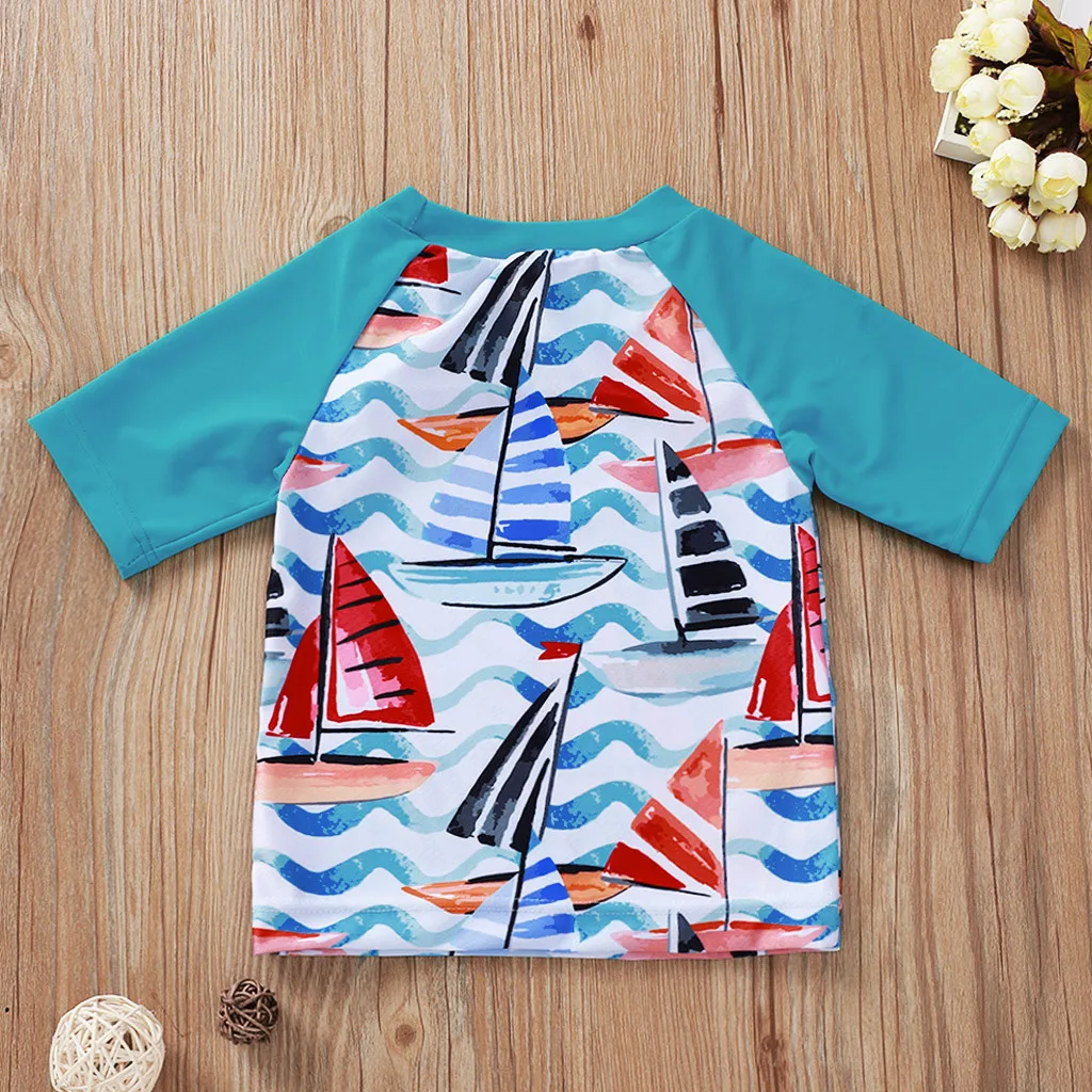 Новинка детский летний купальник одежда для купания маленьких мальчиков топы с