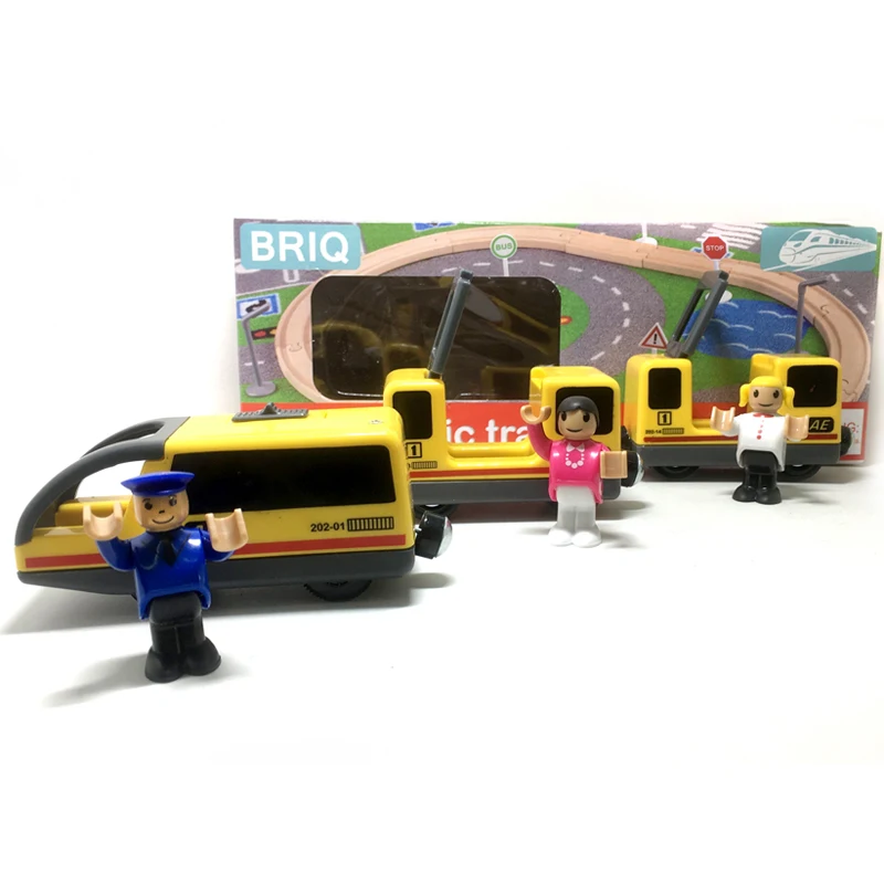 Игрушки для мальчиков комбинация желтого электромагнитного локомотива и