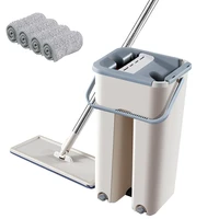 mop cloth with bucket bucket hand free wringing mop self wet and cleaning system dry cleaning microfiber mop floor