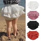 VOGUEON с воланами для маленьких девочек, короткие штаны для новорожденных, детей ясельного возраста, 2021 новый летний под которыми легко скрыть подгузники Кружевные шорты большие трусикиштаны на подгузник От 6 месяцев до 3 лет