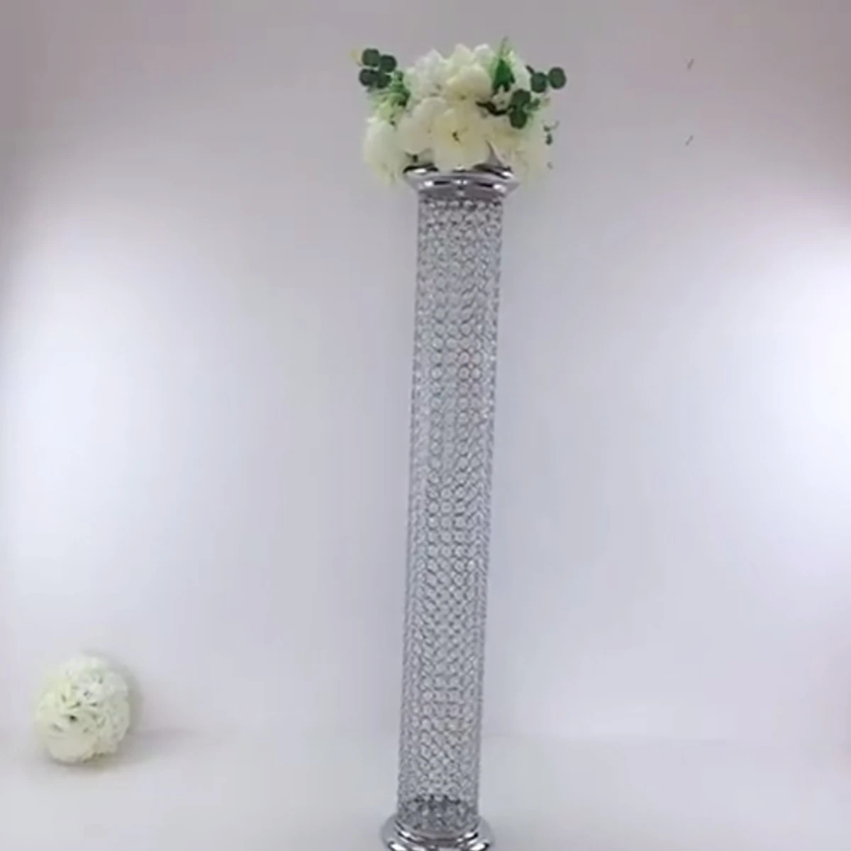 

10pcs)70cm Acrylic crystal bead Flower Stand for Wedding Table Decoration AB0856