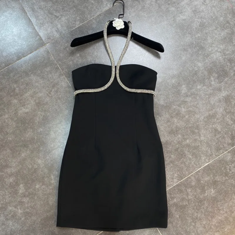 Женское мини-платье без рукавов с высокой талией | Женская одежда