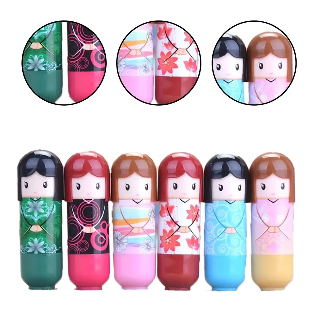 

6pcs/set Kimono Doll Lipstick 6 Colors Cosmetics Moisturizing Lips Moisten And Prevent Crack Healthy Lip Balm