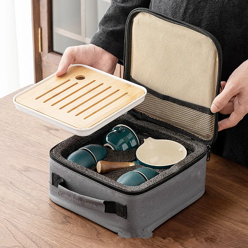 Цветочный изысканный каменный шлифовальный чайный набор ручной работы горшок