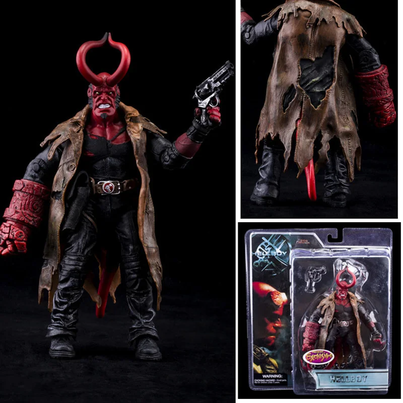 Фигурка Hellboy игрушки Mezco реальная одежда можно разложить экшн фигурка из ПВХ