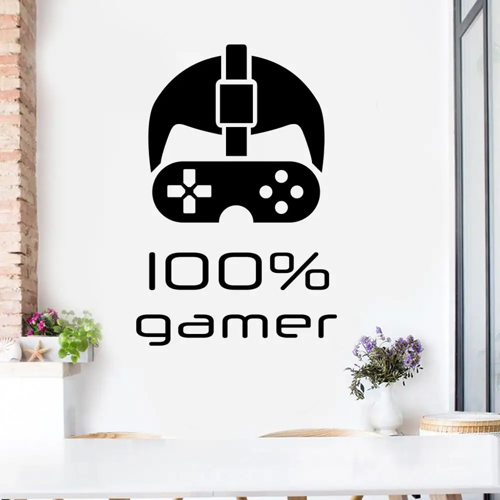 100% наклейки для геймеров домашний декор настенные видеоигры игровая комната