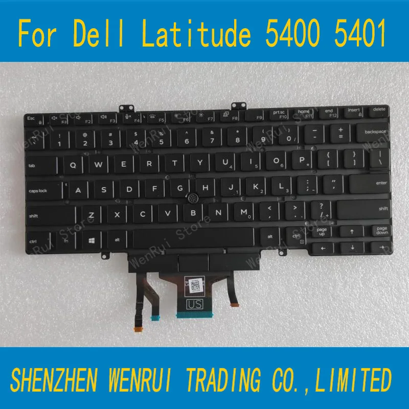 Новая Подлинная двухточечная клавиатура 3J9FC для Dell Latitude 5400 5401 с подсветкой |