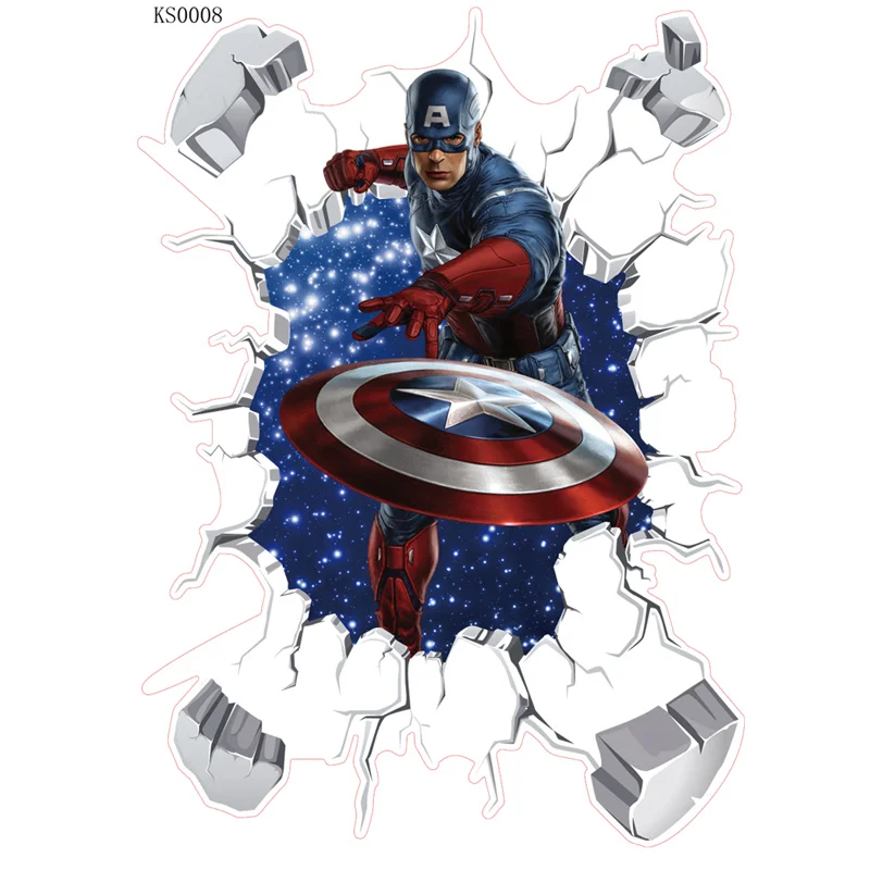 Cartoon Avenger Wall Stickers For Kids Room Children Bedroom Decor Home Mural Boys gift decor |