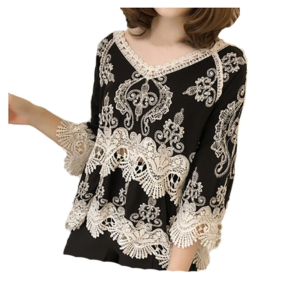 Женская блузка повседневная высокая летняя легкая средней длины с длинным