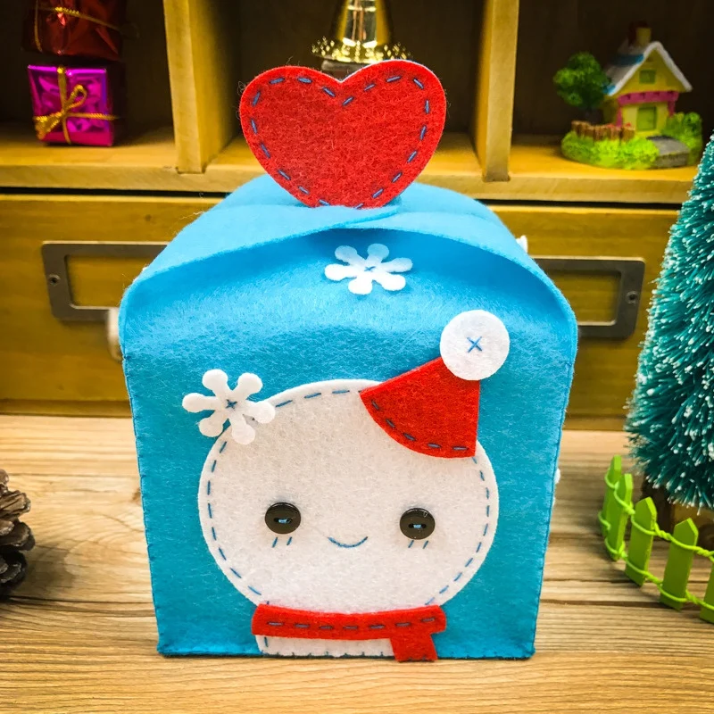 Christmas Eve Apple Box Non-woven Xmas Handmade Cloth Decoration DIY Material Kit | Дом и сад