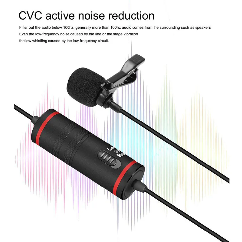 KM-D1 Cable Lavalier Cilp Microphone With Button Battery Condenser for Phone &amp Camera SLR Vlog Recordering microfono | Электроника