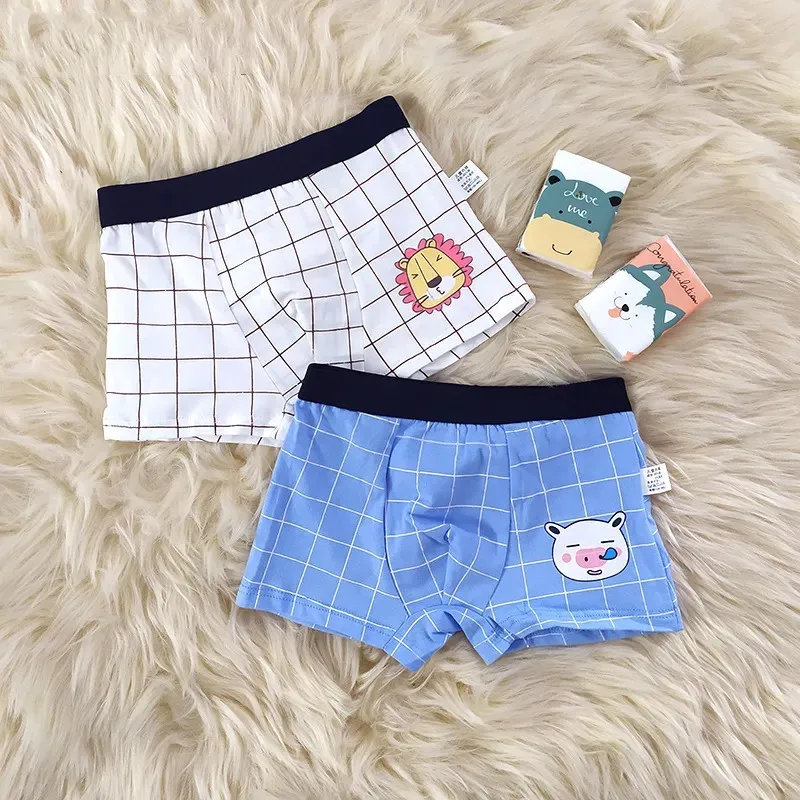 

4pcs Boys Cartoon Boxes Chidren Cotton Underwear Printing Panties Kids Short Panties Boy Underpants Size 2T-10T