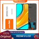100% Оригинальный ЖК-дисплей для Xiaomi Redmi 9, экран с рамкой, сенсорный дигитайзер в сборе, ЖК-дисплей, 10 точек касания, запасные части