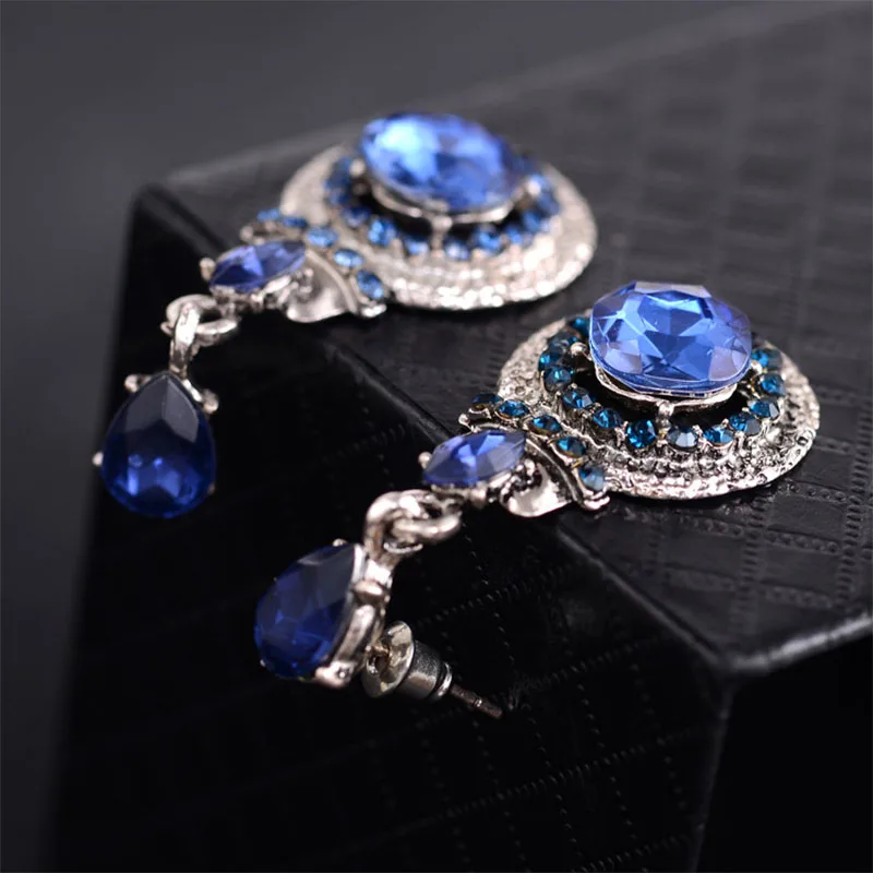 Новинка 2019 роскошные Винтажные серьги серебряного цвета 1 пара элегантные