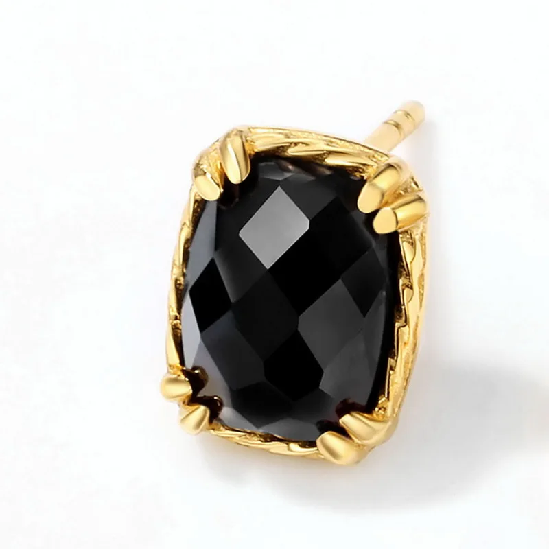 

2020 fashion new gold-plated silver retro earrings female small fragrance national style agate earrings