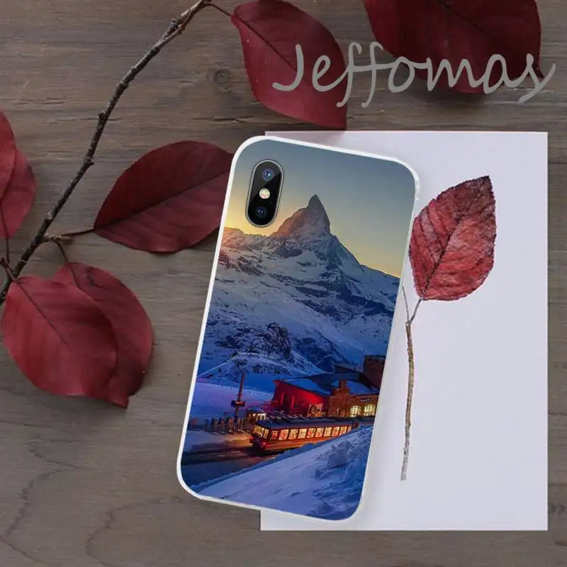 

mountain house Phone Case Transparent for iPhone 11 12 mini pro XS MAX 8 7 6 6S Plus X 5S SE 2020 XR