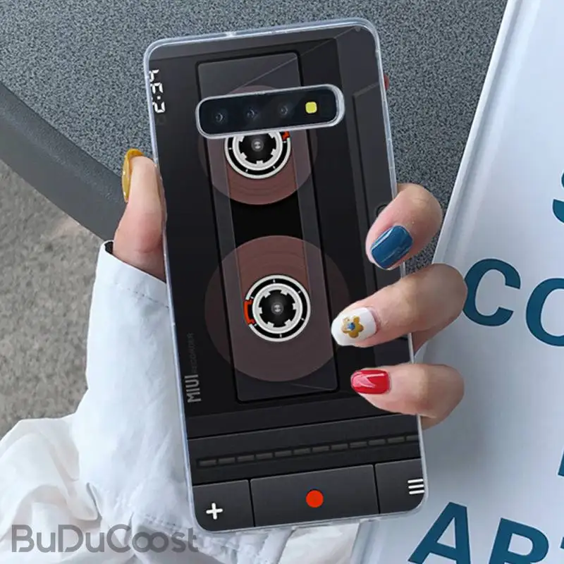 

Vintage cassette Soft Phone Case Cover For Samsung S5 6 7 8 9 10 S8 S9 S10 plus S10E lite S10-5G S20 UITRA plus