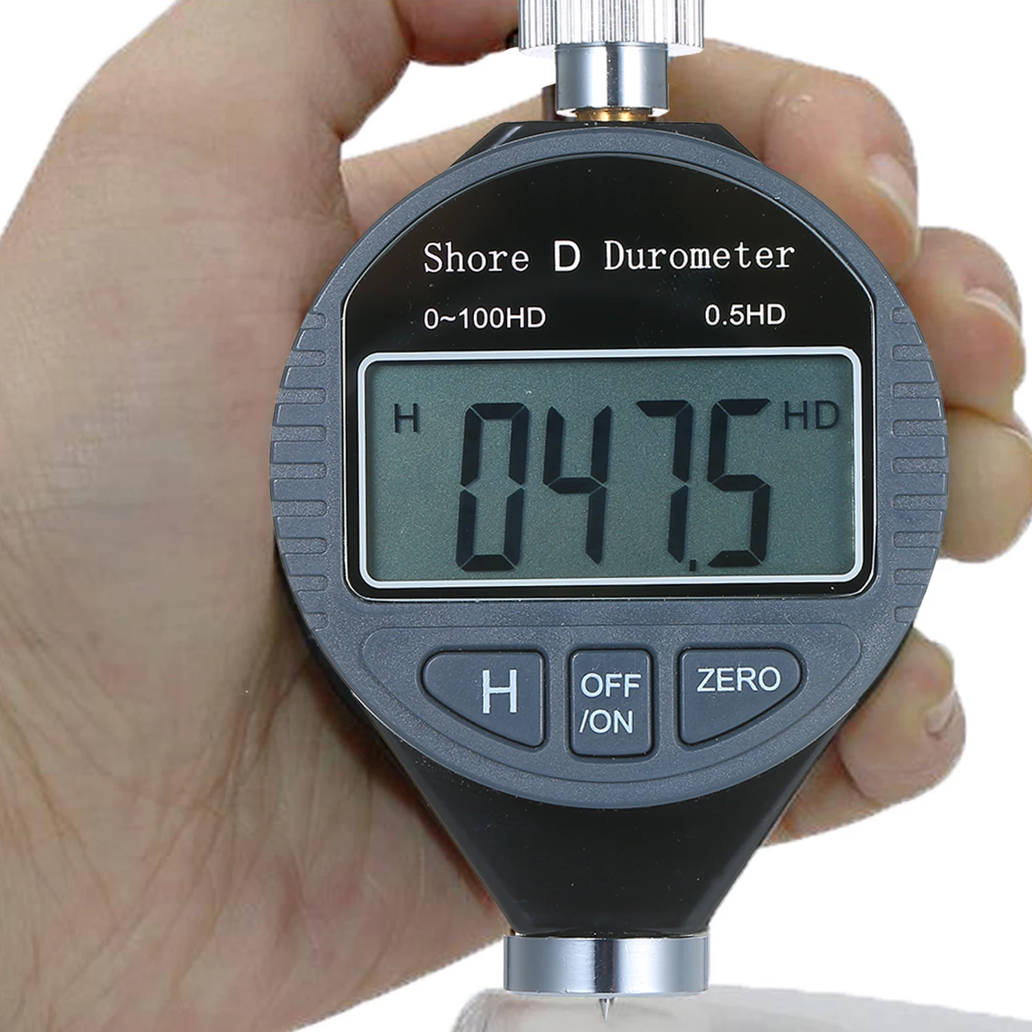 

Portable 0-100HD Shore D Hardness Tester Meter Digital Durometer Scale for Rubber Tire Plastic Flooring with Large LCD Display
