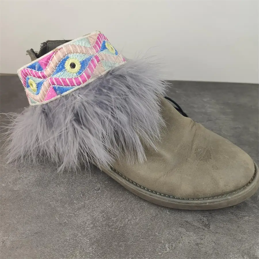 Женская обувь с ремешком Креативный дизайн Удобные ботильоны на шнуровке