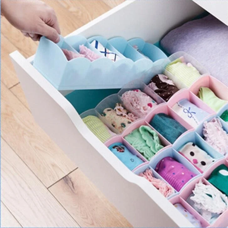 

Multi-function Desktop Drawer Storage Box Clothing Organizer Five Grid Storage Box Underwear Socks Bra Ties
