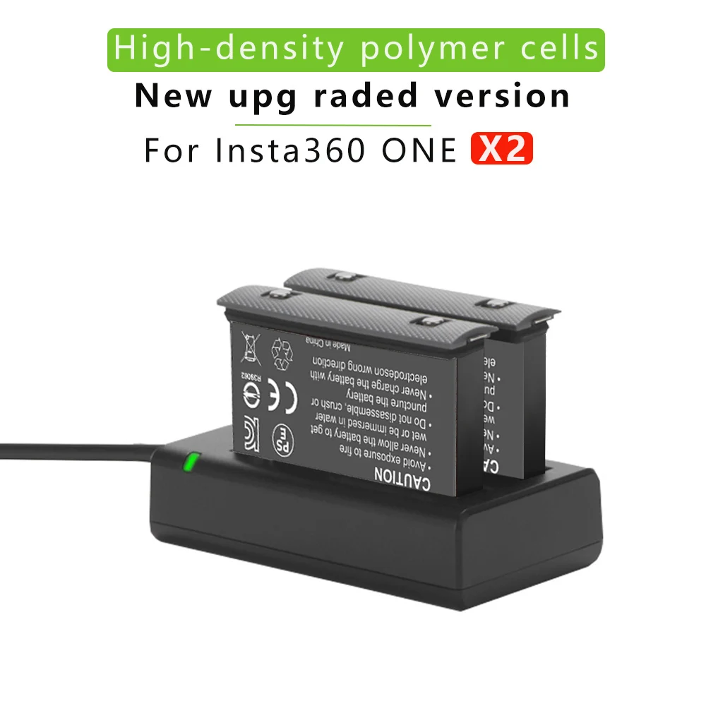 Аккумулятор на 1800 мА · ч для Insta360 ONE X2 или USB двойное зарядное устройство с портом