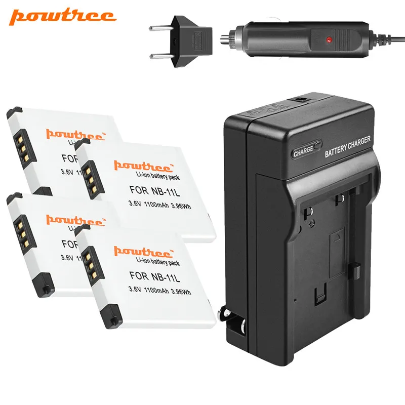 Автомобильный аккумулятор Powtree + зарядное устройство для Canon PowerShot SX410 SX400 IS ELPH 320 340