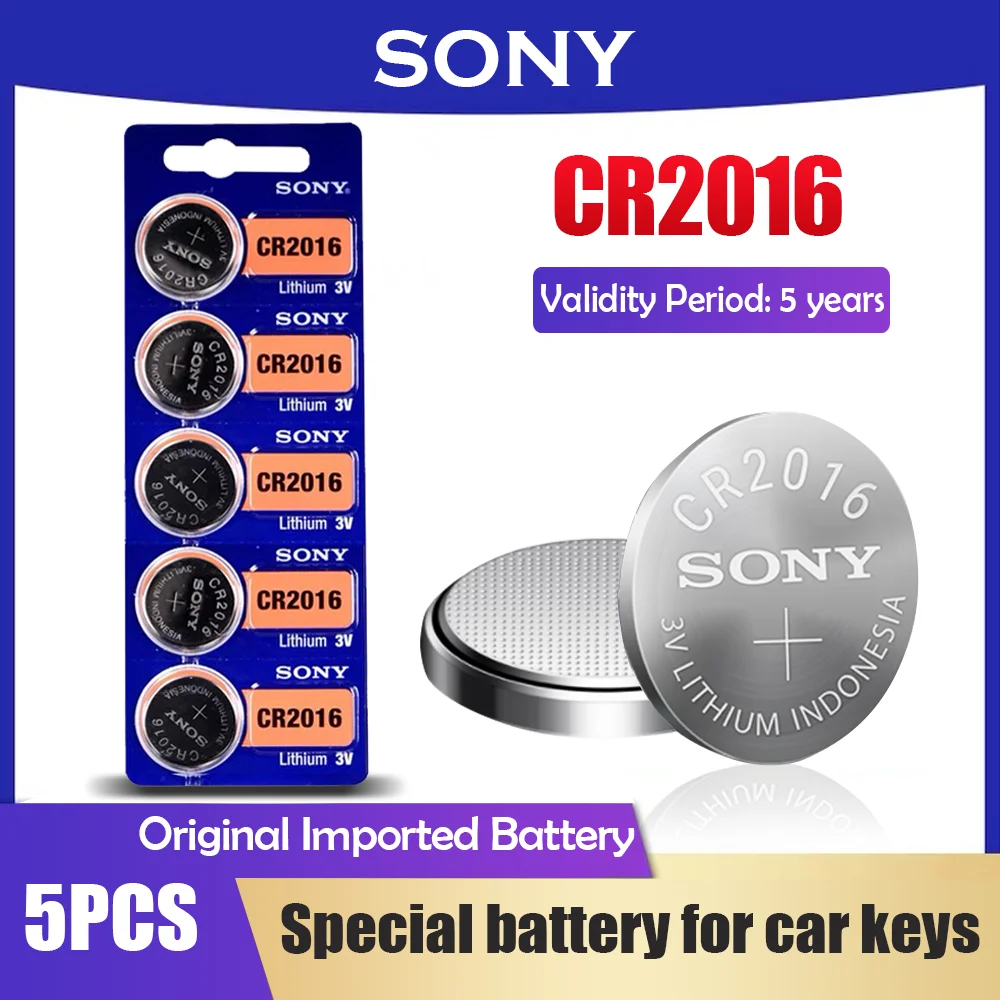 5 шт./лот Sony CR2016 CR 2016 DL2016 LM2016 BR2016 ECR2016 3V литиевые батареи Кнопочная ячейка для часов