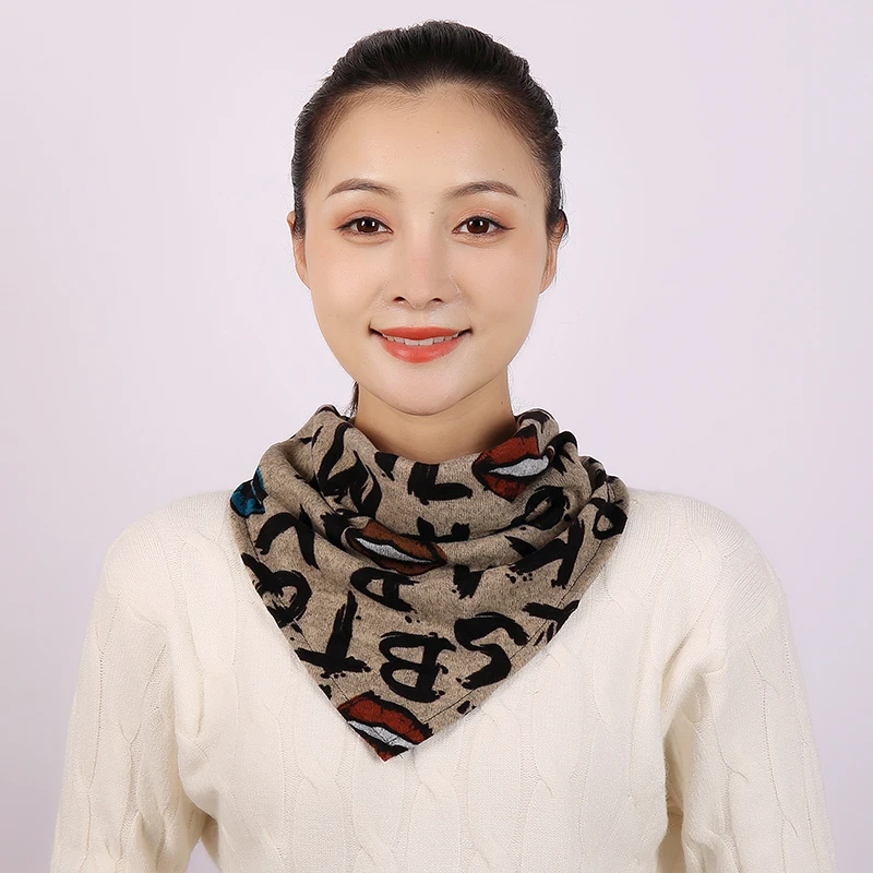 

Women Cotton Mask Scarf Face Mascarillas Wraps Floral Print Lady Warm Neck Scarves Foulard Bandana Reusable Outdoor Riding Masks