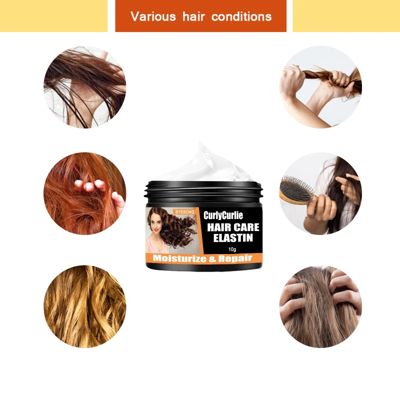 Гель-лак для волос Быстросохнущий увлажняющий непрерывное лепение эластин