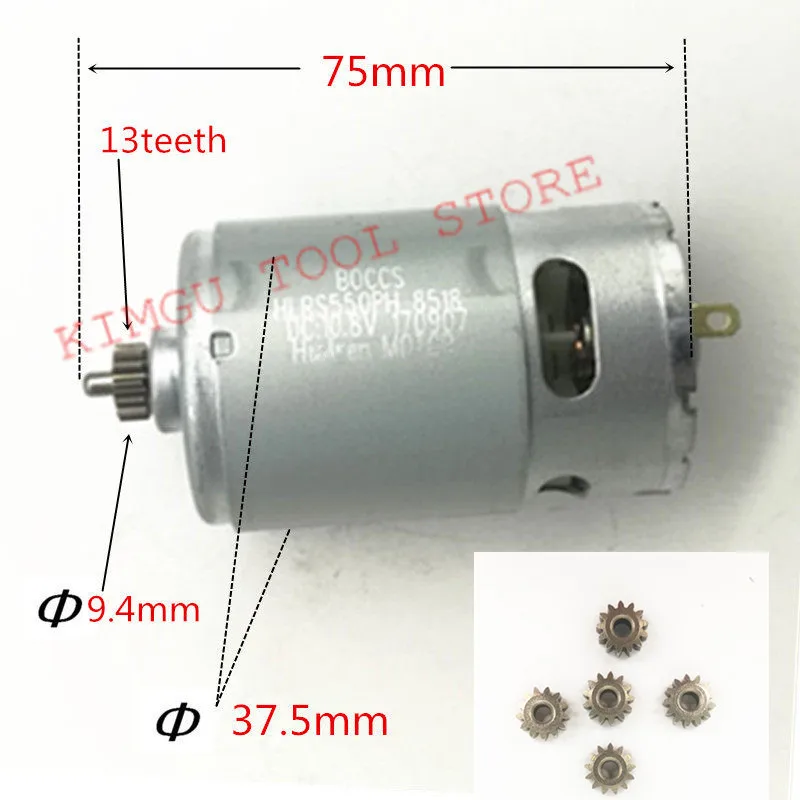 13 зубы RS-550VC-8518 мотор 10,8 V 12V заменить для BOSCH GSR10.8-2-LI GSR12-2-LI GSR10.8V-LI GSR12-LI PS21 GSR10.8V-LI-2