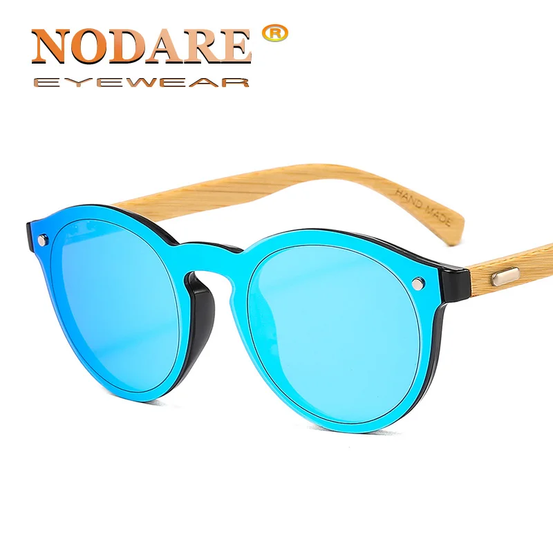 Мужские солнцезащитные очки NODARE натуральные деревянные солнечные с бамбуковыми