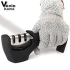 3-ступенчатая точилка для ножей, профессиональный точильный камень, алмазная точилка для кухонных ножей, точильный камень, гаджеты, инструмент