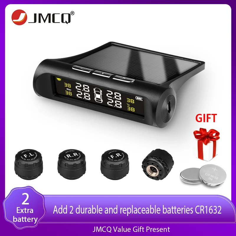 Система контроля давления в шинах JMCQ умная система на солнечной батарее с ЖК