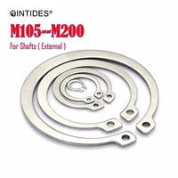 qintides m105 m200 circlips for shaft type a shaft retaining ring circlip card outer snap ring stainless steel