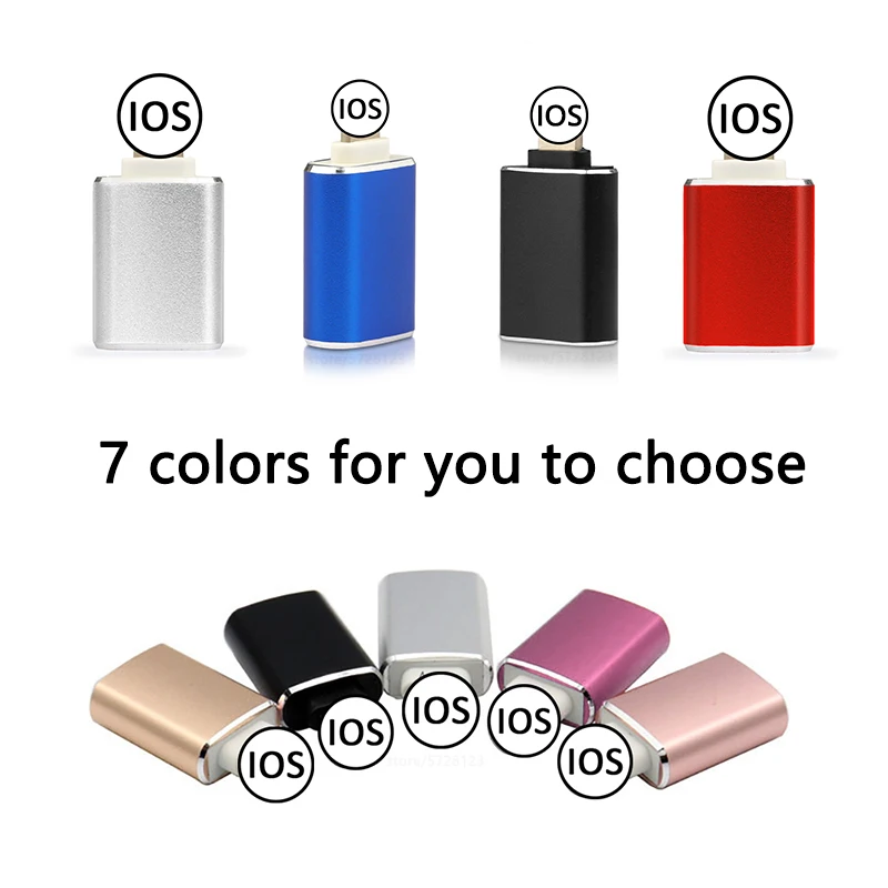 Адаптер USB Famale для камеры Lightning конвертер данных SD-карта U-диск короткий OTG iPhone 12 11