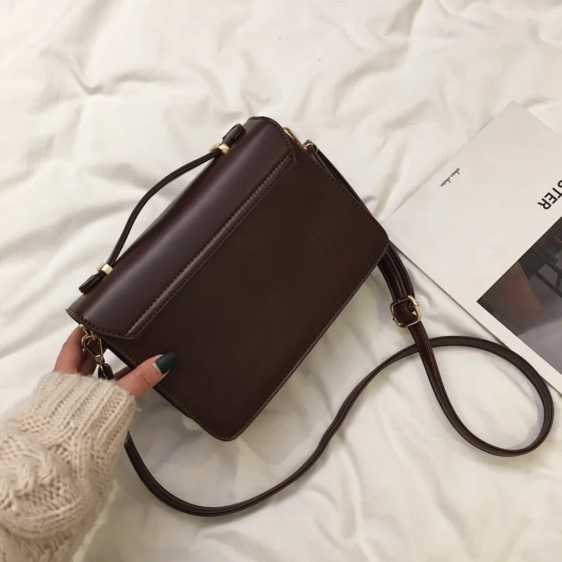 Youda Мода стиль сплошной цвет PU материал Женская классическая сумка через плечо