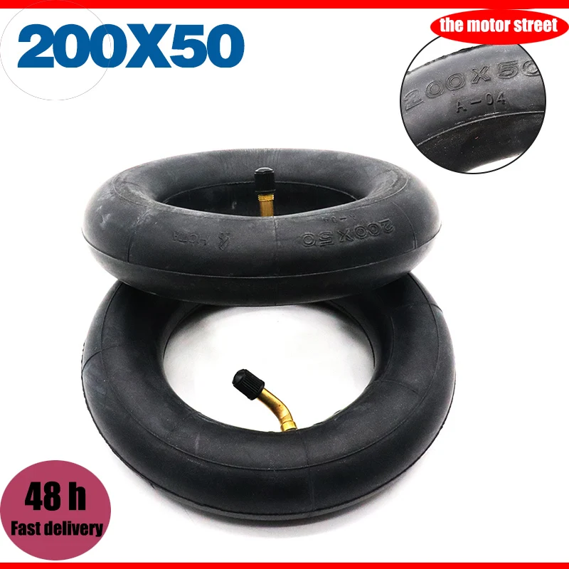 

8 inch 200x50 Inner Tube With Bent 45/90 Degree Valve For Razor E100 E125 E150 E175 E200 Electric Scooter Tire ESpark Crazy Cart