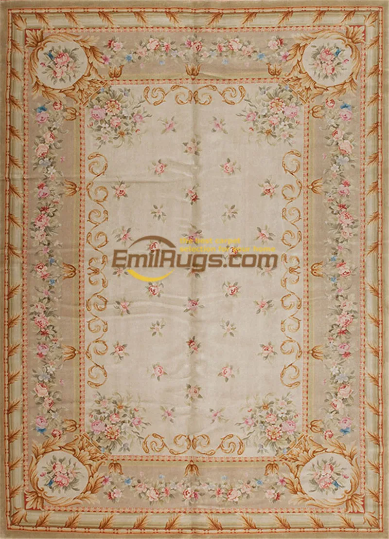 Goedkoop Savonnerie Stijl Handgeknoopte Wol Stapel Gebied Tapijt Geweven Voor Tapijten Woonkamer Pluche Wol Voor Luxe Ronde Tapijt Runner Tapijt