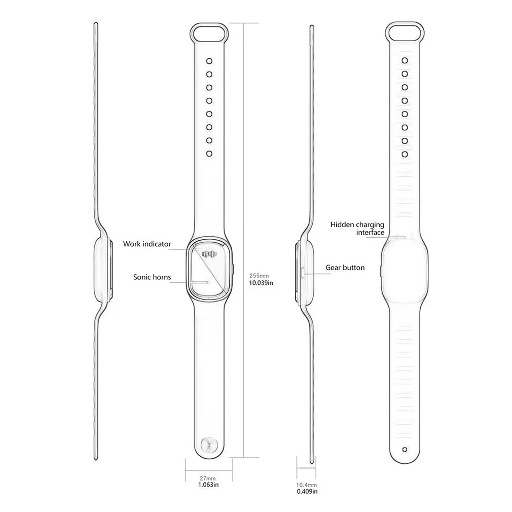 

2021 Intelligent Mosquito Repellent Watch 3-in-1 Ultrasonic Mosquito Repellent Wristband Mosquito Wristband Smart Insect Watch