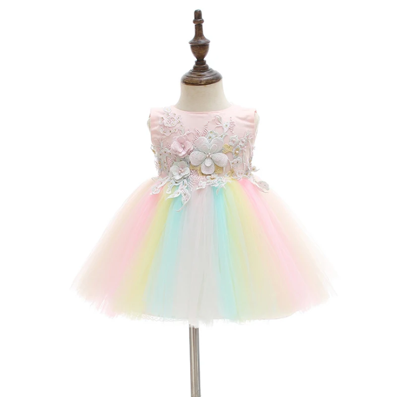 Платье для новорожденных девочек свадебное вечернее платье маленьких одежда