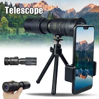 10 300x40 monocular telescope zoom high quality monocular binoculars telescope supports smartphone with light night vision