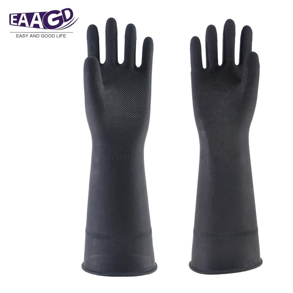 1 пара тяжелых промышленных латексных перчаток химические стойкие перчатки